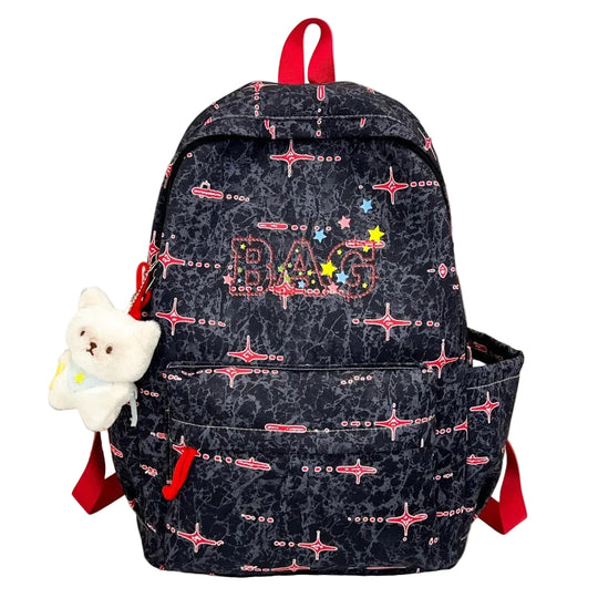 Unisex Skolerygsæk med Grafisk Design 0