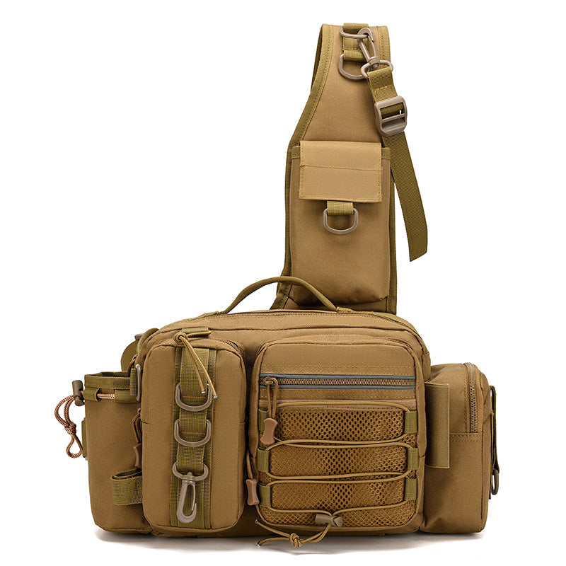 Unisex Sling Bag Multi-Pocket Funktionel Design 0