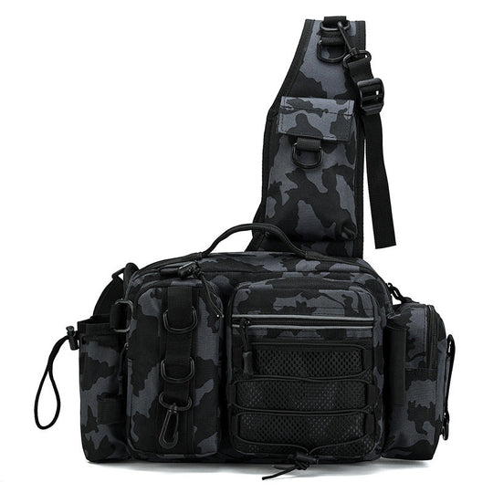 Unisex Sling Bag Multi-Pocket Funktionel Design 4
