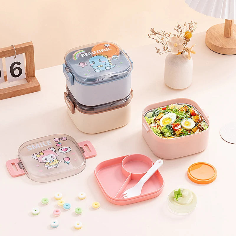 Unisex Snackopbevaringsbeholder Multifunktionel Med Tegneseriedesign 2