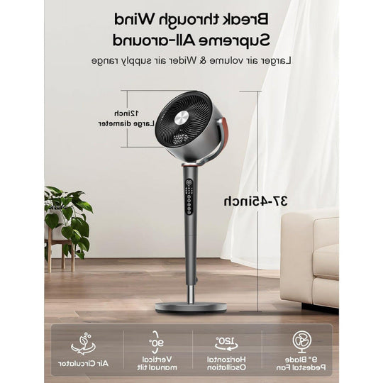 Unisex Standventilator med Intelligent Kontrol og Justerbar Højde 2