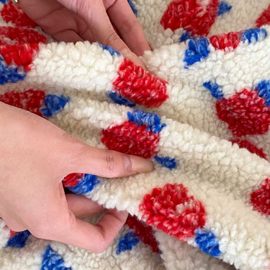 Unisex Tæppe Retro Blomstermønster Bouclé Design 4