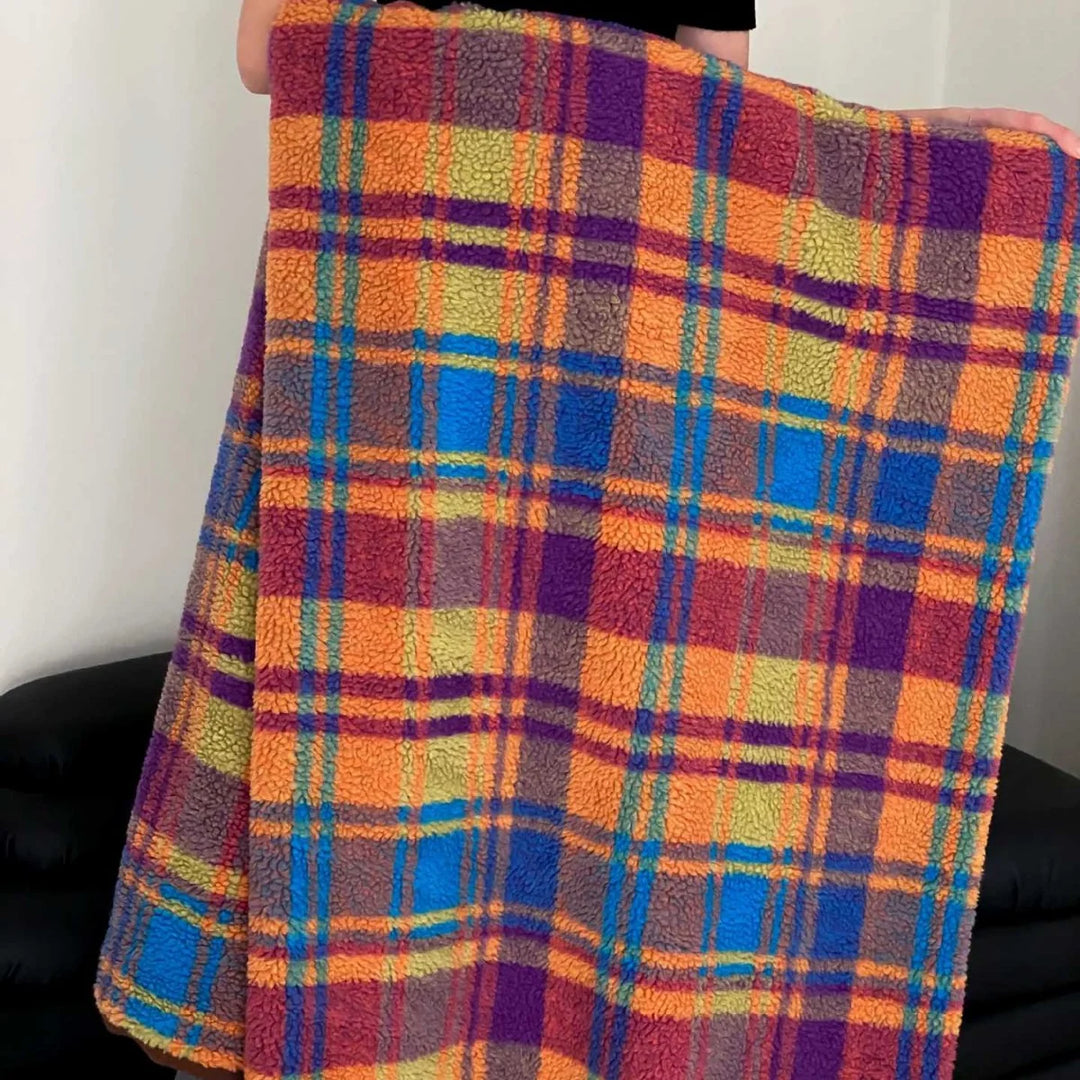 Unisex Tæppe Retro Blomstermønster Bouclé Design 7