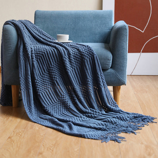 Unisex Tekstureret Striktørklæde Moderne Design 10