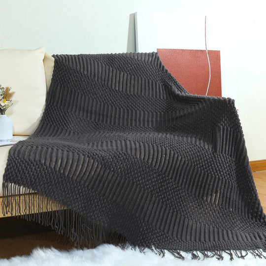 Unisex Tekstureret Striktørklæde Moderne Design 12