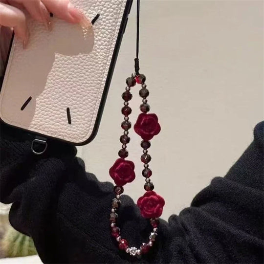 Unisex Telefonsnor med Blomstercharme og Perler 3