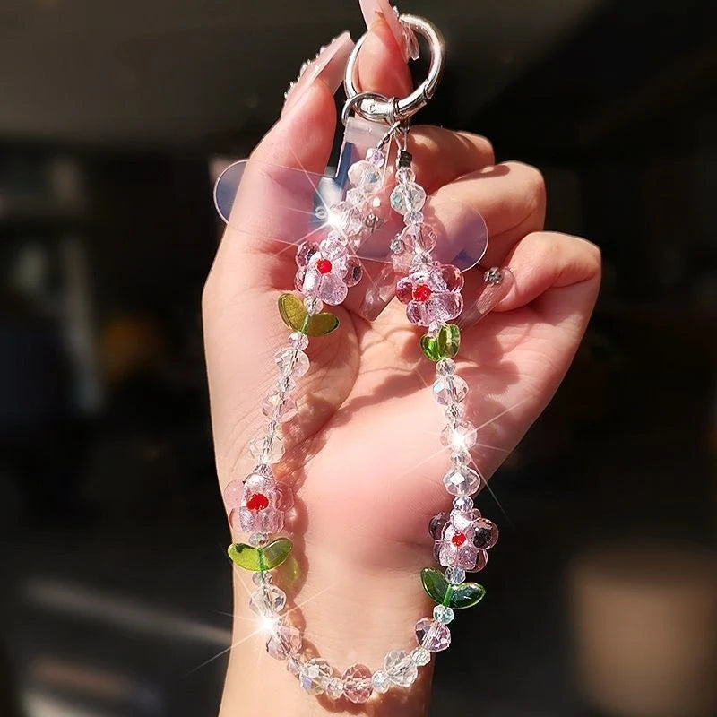 Unisex Telefonsnor med Blomsterperler og Dekorativt Design 5