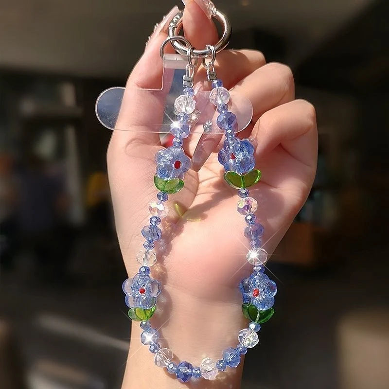 Unisex Telefonsnor med Blomsterperler og Dekorativt Design 6