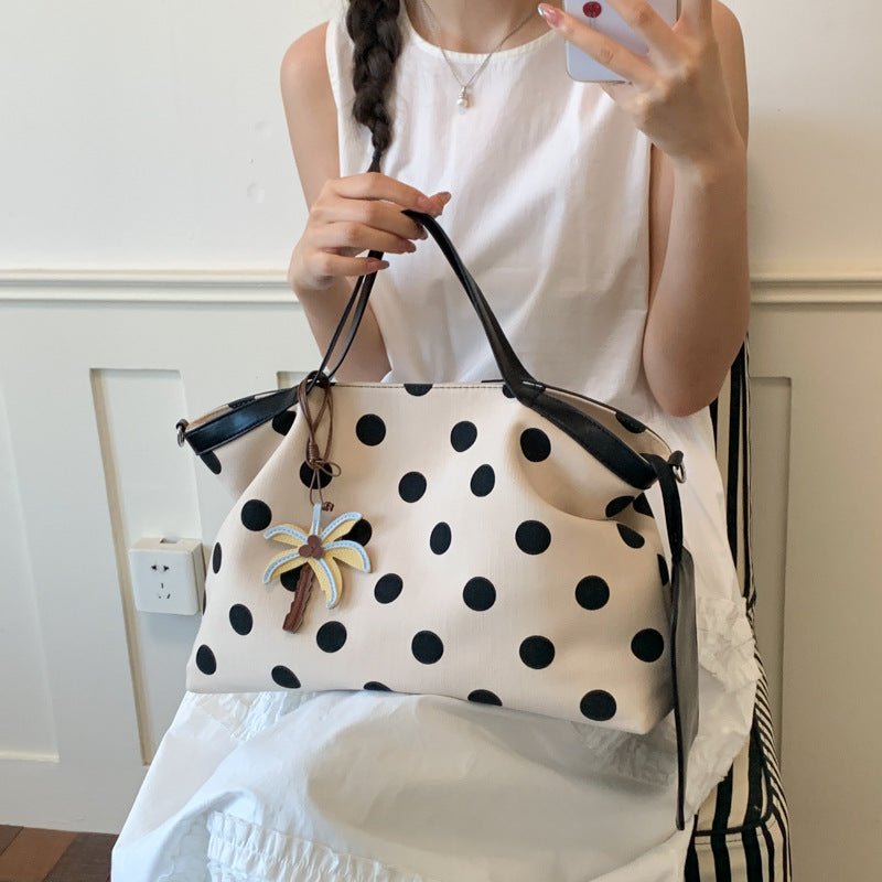 Unisex Tote Taske Multifunktionel Polka Dot Design 1