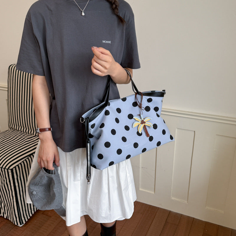 Unisex Tote Taske Multifunktionel Polka Dot Design 2