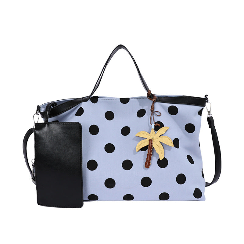 Unisex Tote Taske Multifunktionel Polka Dot Design 5