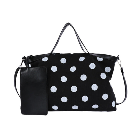 Unisex Tote Taske Multifunktionel Polka Dot Design 6