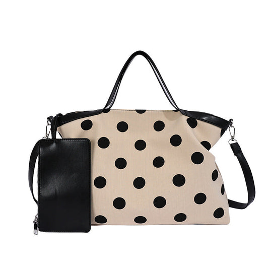 Unisex Tote Taske Multifunktionel Polka Dot Design 8