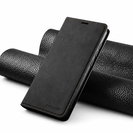 Unisex iPhone Wallet with Magnetic Card Holder and Stand Function 0