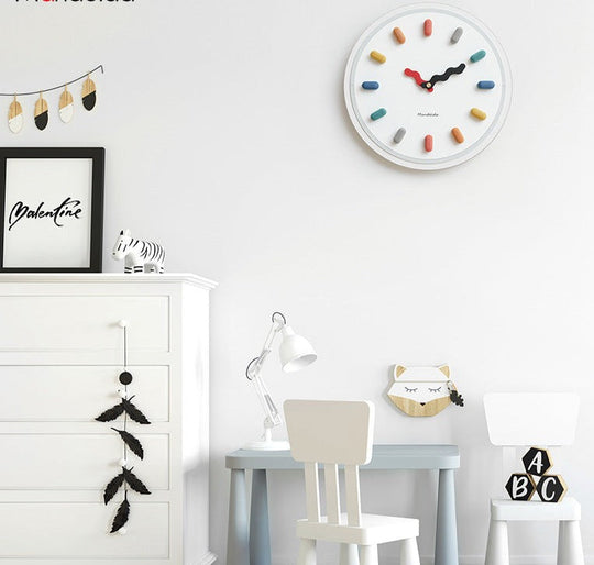 Vægur 3D Design Flerfarvet Minimalistisk Stil 3