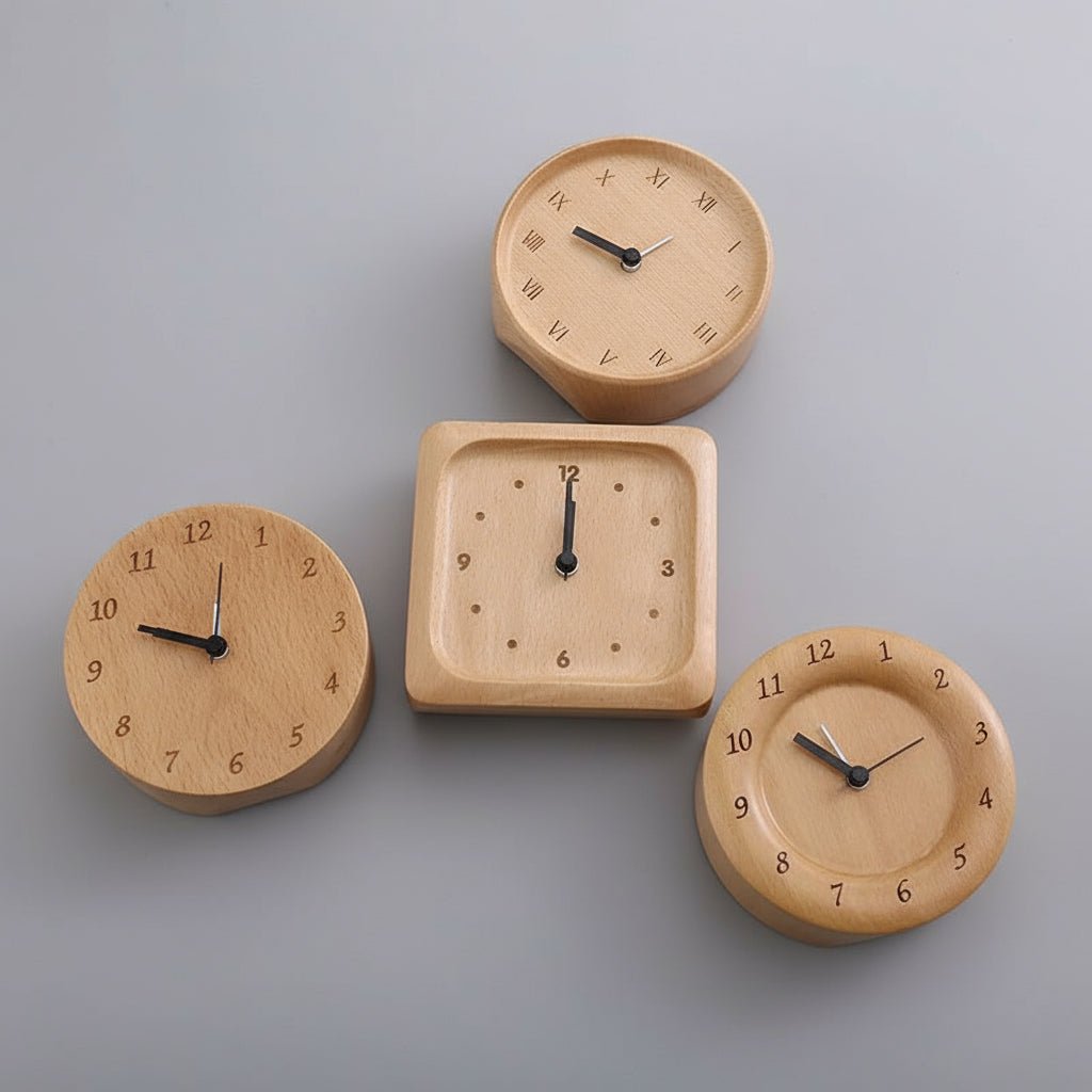 Vækkeur i Bøgetræ Minimalistisk Design 2