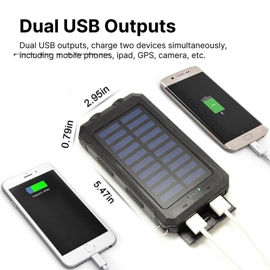 Vandtæt Solenergibank med Dobbelte USB-porte 3