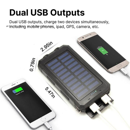 Vandtæt Solenergibank med Dobbelte USB-porte 3