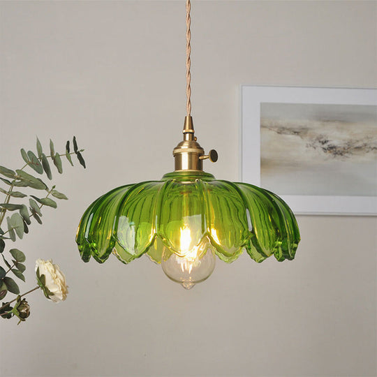 Vintage Blomsterhængende Lampe til Retro og Moderne Rum 1