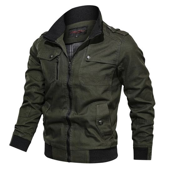Vinter Herre Jakke Med Lynlås Og Ståkrave Oversize Design 10
