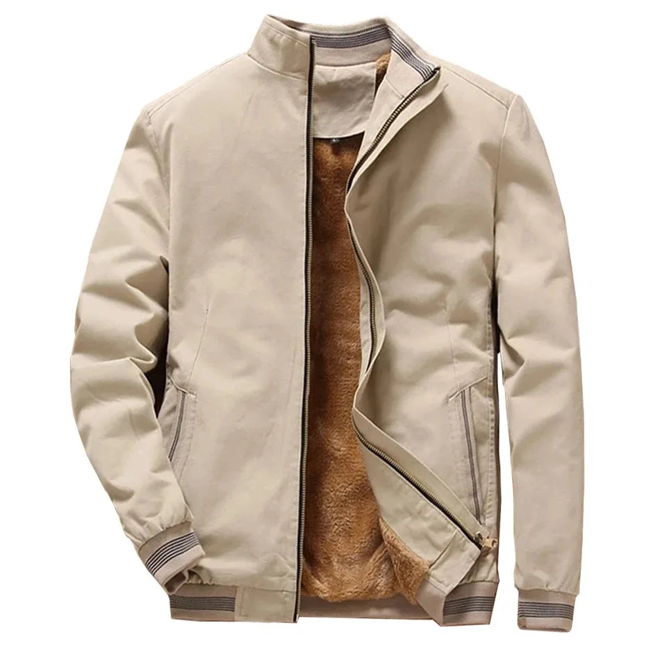 Vinterjakke Herre Fleece Aviator Baseball Jakke Til Koldere Måneder 0