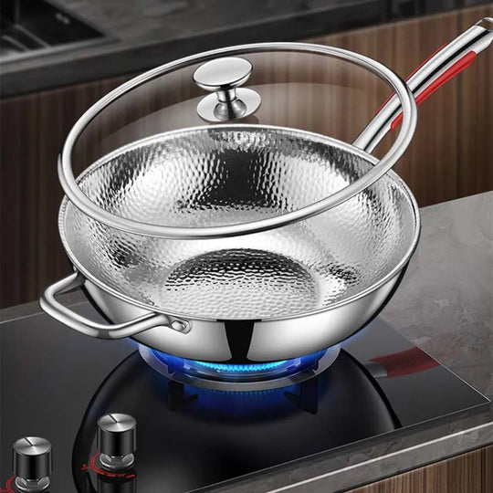 Wok Rundbundet til Induktionskomfur 32 cm - Perfekt til Sautering og Stegning 1