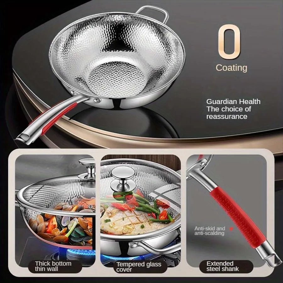 Wok Rundbundet til Induktionskomfur 32 cm - Perfekt til Sautering og Stegning 4
