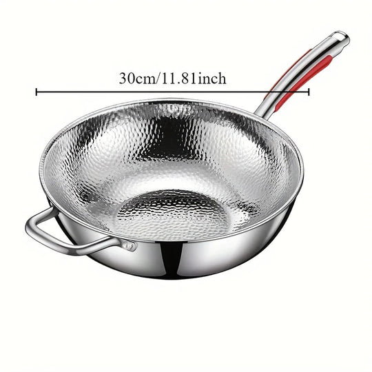 Wok Rundbundet til Induktionskomfur 32 cm - Perfekt til Sautering og Stegning 6