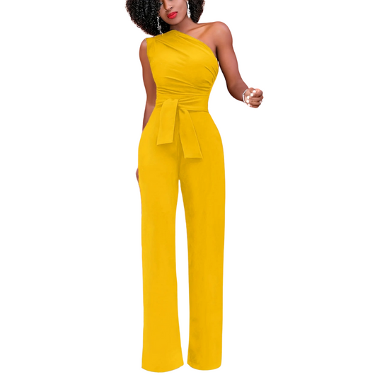 Bodycon-jumpsuit med én skulder