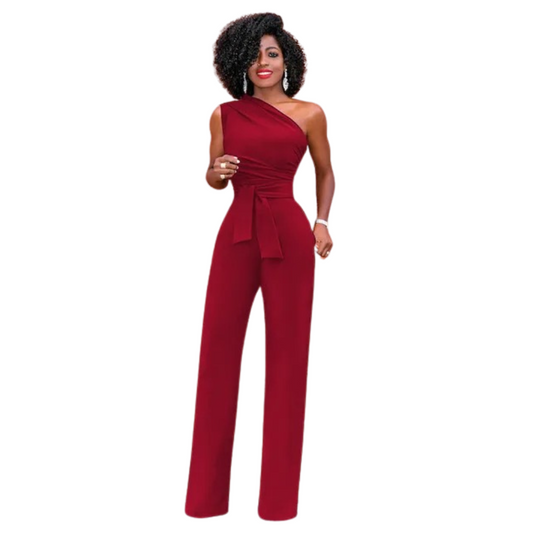 Bodycon-jumpsuit med én skulder