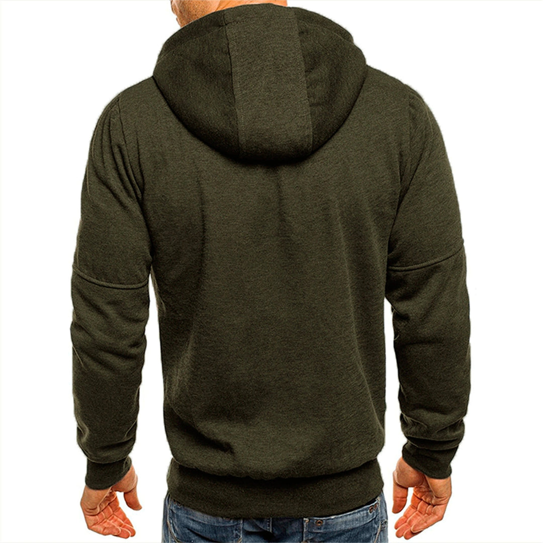 Afslappet sweatshirt med hætte til mænd