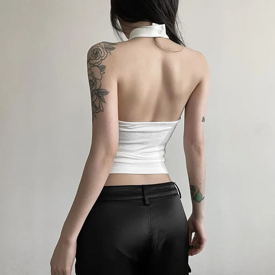 Casual halterneck-top til kvinder