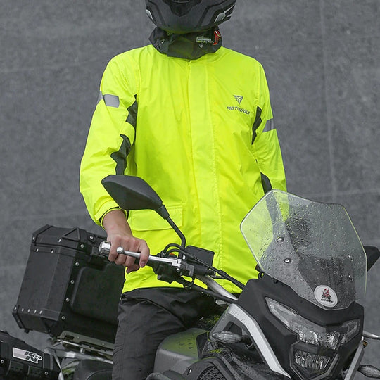 Reflekterende regndragt til motorcykel