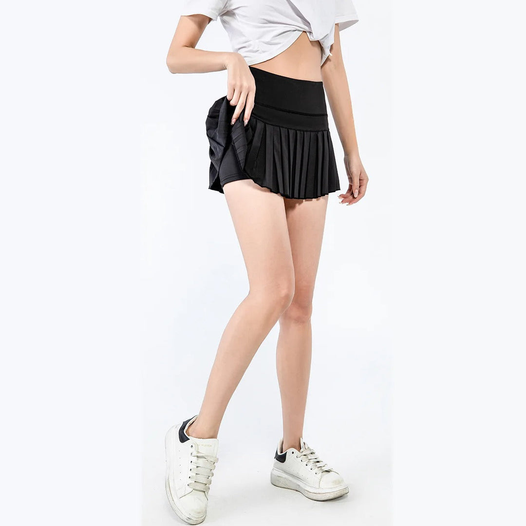 Kvinders plisserede tennisnederdelshorts