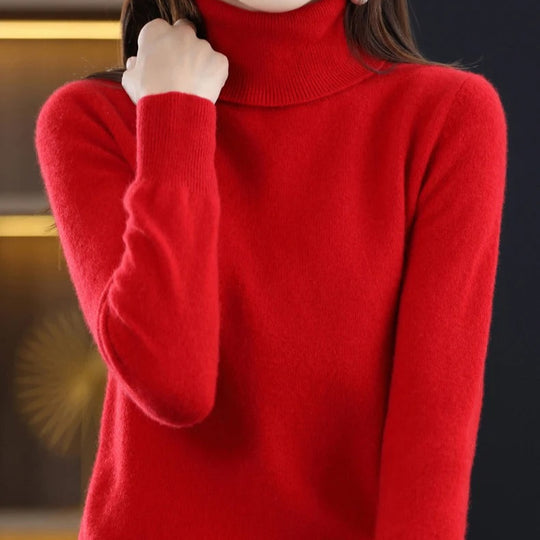 Strikket sweater i kashmir til kvinder