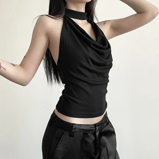 Casual halterneck-top til kvinder