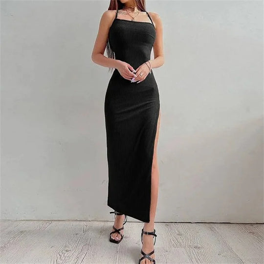 Kvinders ærmeløs halterneck bodycon kjole