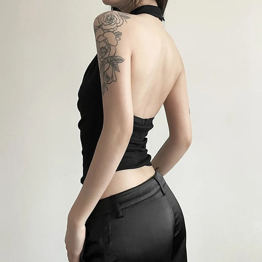 Casual halterneck-top til kvinder