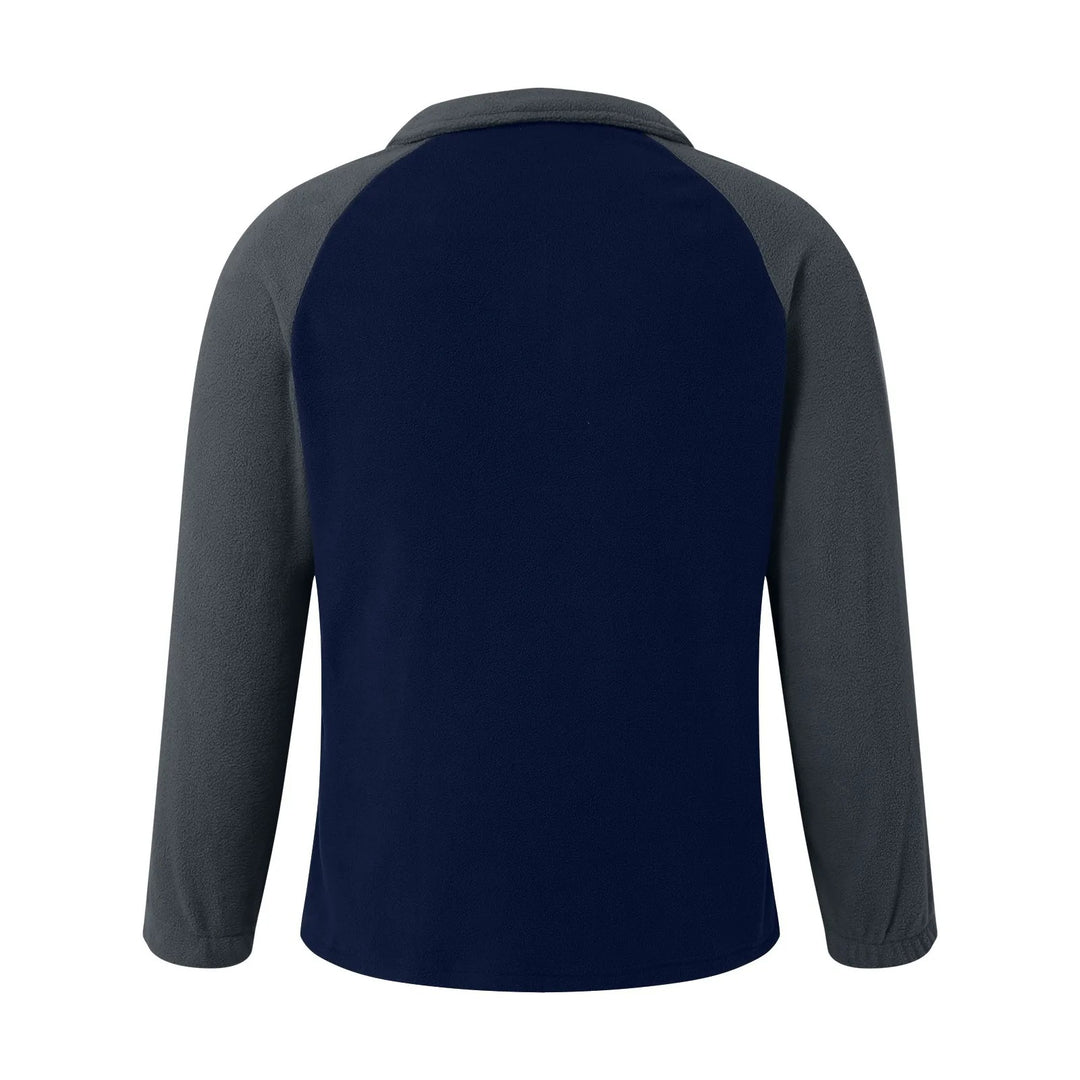 Fleece-sweater med ærmer og lommer til mænd