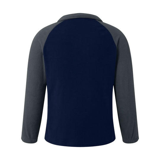 Fleece-sweater med ærmer og lommer til mænd
