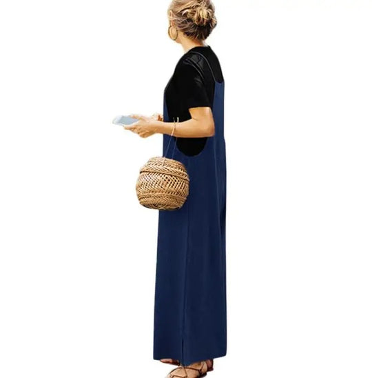 Kvinders overall ærmeløs løs jumpsuit