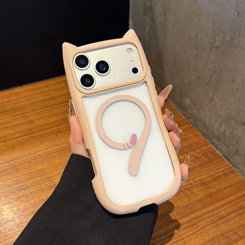 iPhone Cover med Katteører og Magsafe Funktion 7