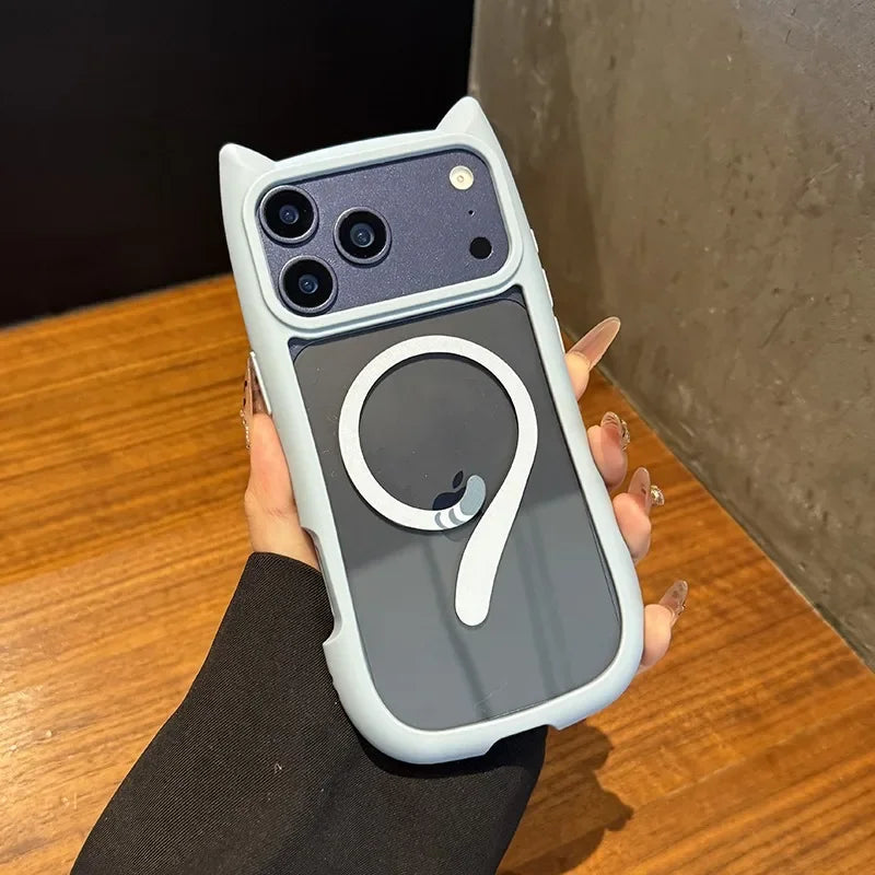 iPhone Cover med Katteører og Magsafe Funktion 8