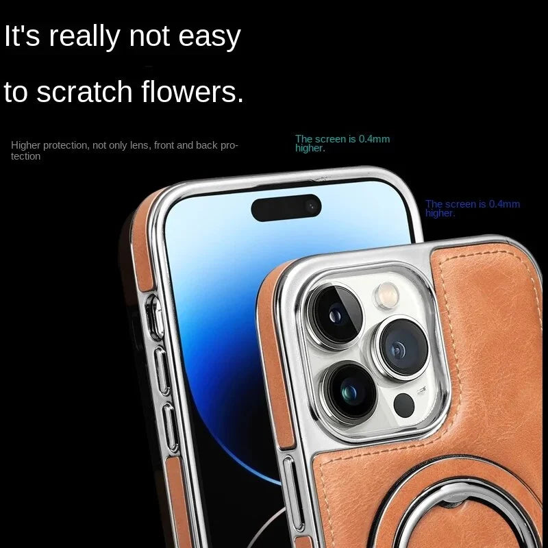 iPhone Etui med Foldbar Ringholder og Magnetisk Bagside 2