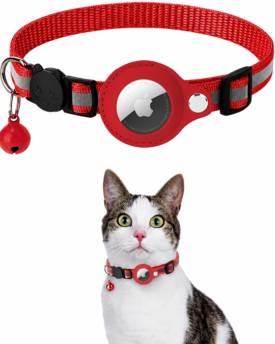 Katte GPS Tracker Halsbånd med Reflekterende Design