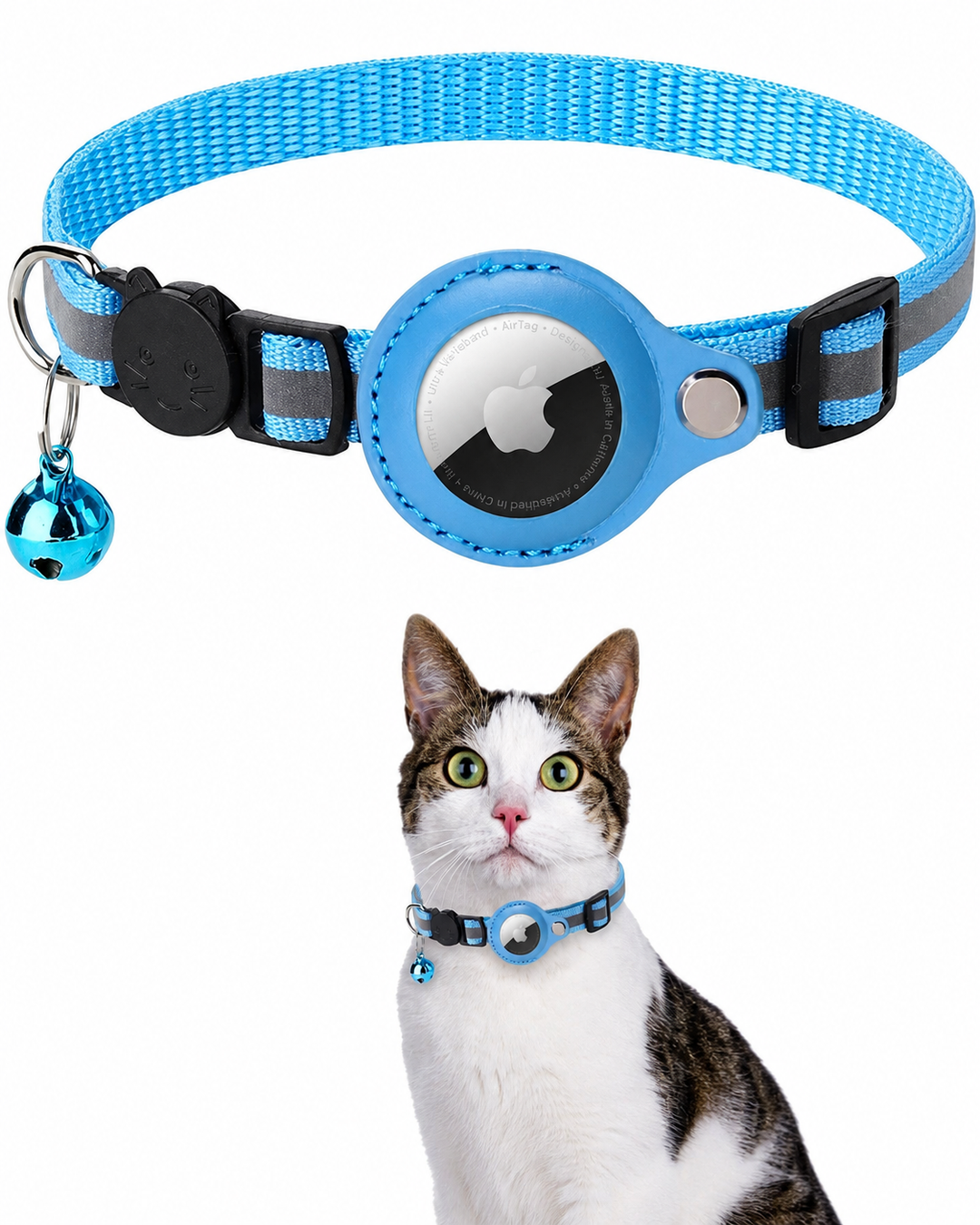 Katte GPS Tracker Halsbånd med Reflekterende Design