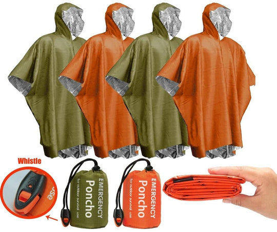 3-i-1 poncho regnfrakke