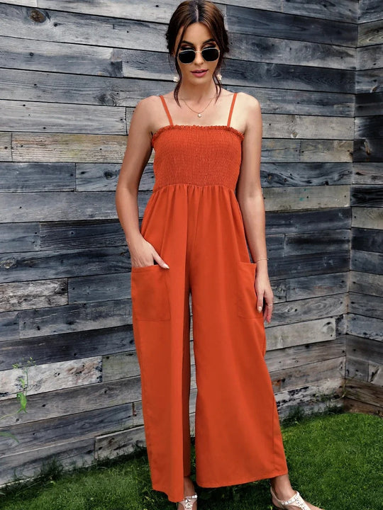 Vintage Spaghetti Strap Romper til kvinder