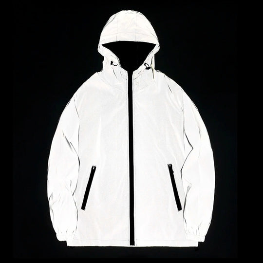 Reflekterende windbreaker-jakke