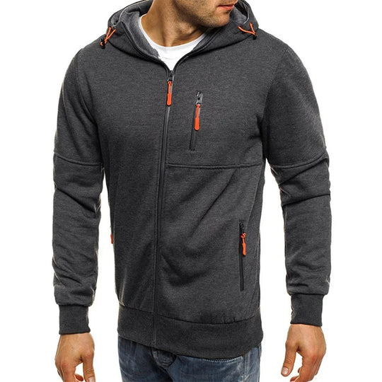 Afslappet sweatshirt med hætte til mænd
